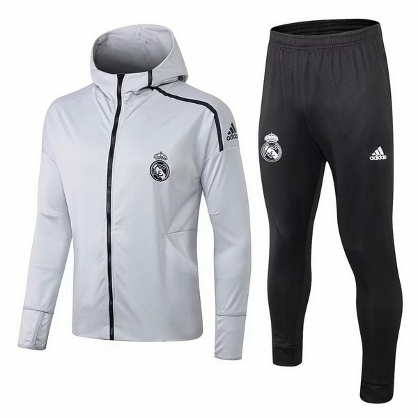 Survetement Football Real Madrid 2018-19 Gris Noir